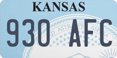 KS license plate 930AFC