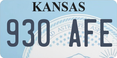 KS license plate 930AFE