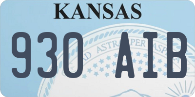 KS license plate 930AIB
