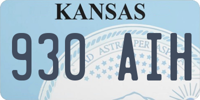 KS license plate 930AIH
