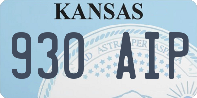 KS license plate 930AIP