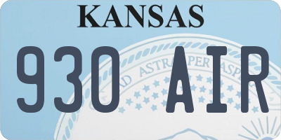 KS license plate 930AIR