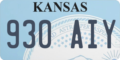 KS license plate 930AIY