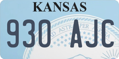 KS license plate 930AJC
