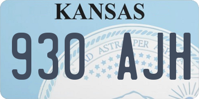 KS license plate 930AJH