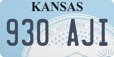 KS license plate 930AJI