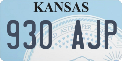 KS license plate 930AJP