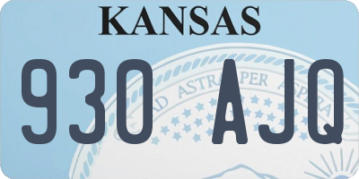 KS license plate 930AJQ