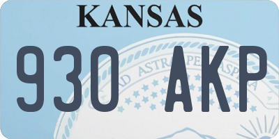KS license plate 930AKP