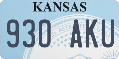 KS license plate 930AKU