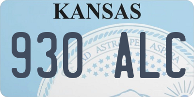 KS license plate 930ALC