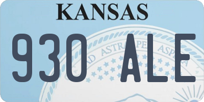 KS license plate 930ALE
