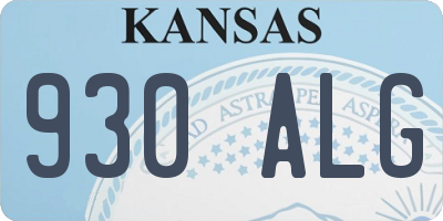 KS license plate 930ALG