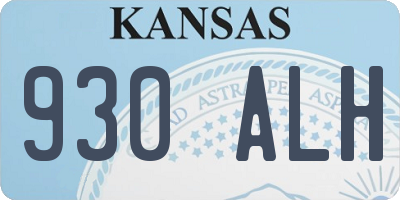 KS license plate 930ALH