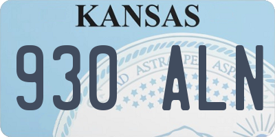 KS license plate 930ALN
