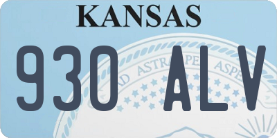 KS license plate 930ALV