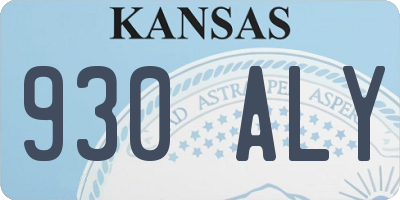 KS license plate 930ALY