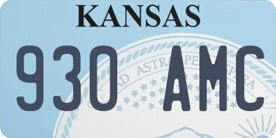 KS license plate 930AMC