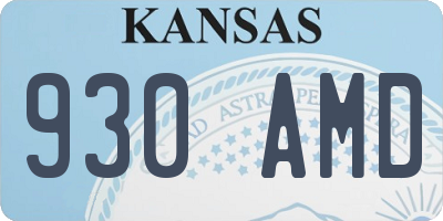 KS license plate 930AMD