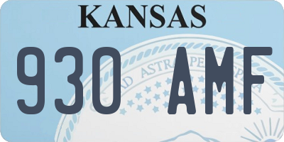 KS license plate 930AMF
