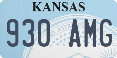 KS license plate 930AMG