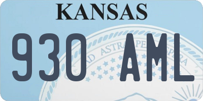 KS license plate 930AML