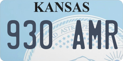 KS license plate 930AMR