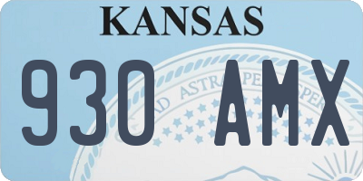 KS license plate 930AMX