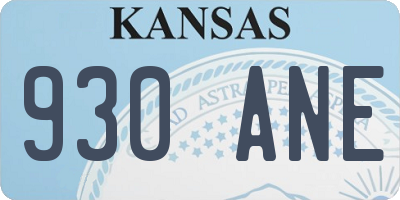 KS license plate 930ANE