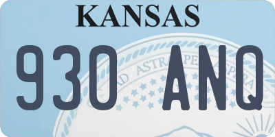 KS license plate 930ANQ