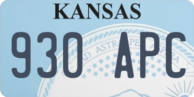 KS license plate 930APC