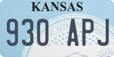 KS license plate 930APJ