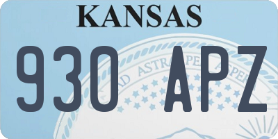 KS license plate 930APZ