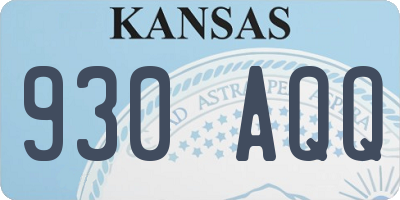KS license plate 930AQQ