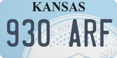 KS license plate 930ARF