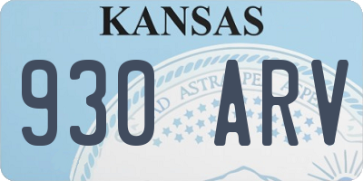 KS license plate 930ARV