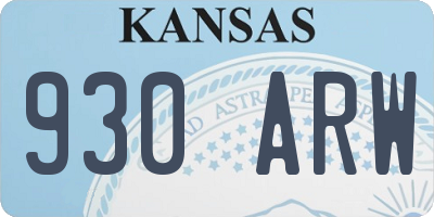 KS license plate 930ARW