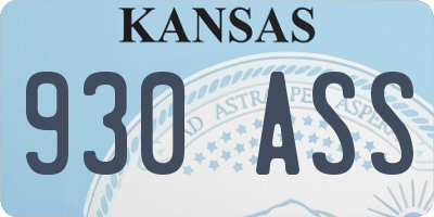KS license plate 930ASS