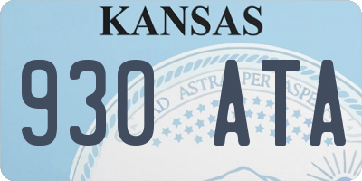 KS license plate 930ATA