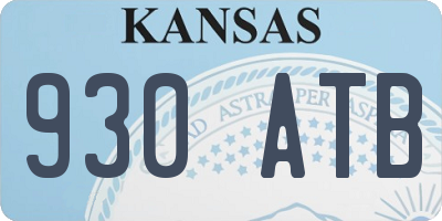 KS license plate 930ATB