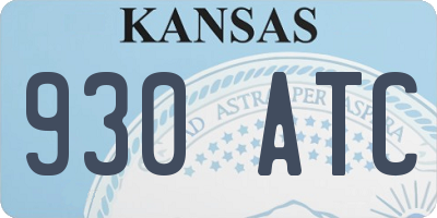 KS license plate 930ATC