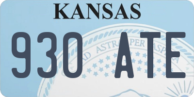 KS license plate 930ATE