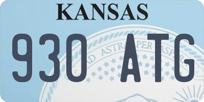 KS license plate 930ATG