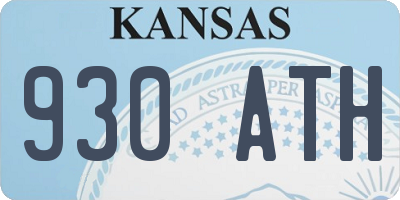 KS license plate 930ATH