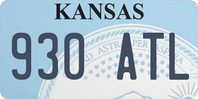 KS license plate 930ATL