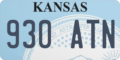 KS license plate 930ATN