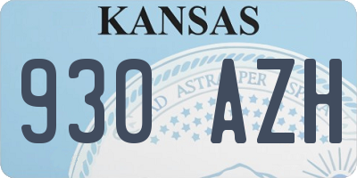 KS license plate 930AZH