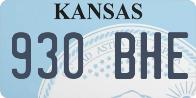 KS license plate 930BHE