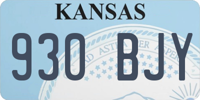 KS license plate 930BJY