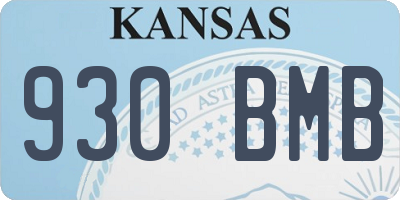 KS license plate 930BMB